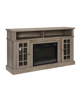 Simplie Fun Classic Tv Stand with 23" Fireplace for TVs up to 65"