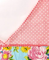 Design Imports Blue Pink Floral Apron