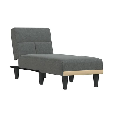 Chaise Longue Dark Gray Fabric