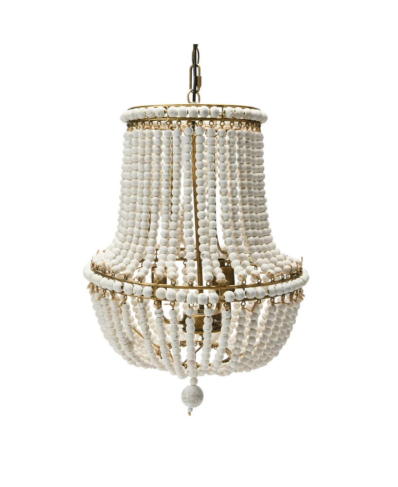 Storied Home Draped Wood Bead Chandelier