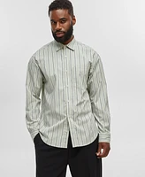 Mode of One Men's Relaxed-Fit Yarn-Dye Stripe Shirt, Created for Macy's