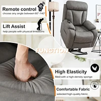 Dark Gray Electric Power Recliner for Seniors