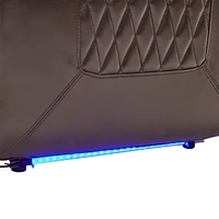 Brown Power Motion Recliner with Usb Charging and Storage