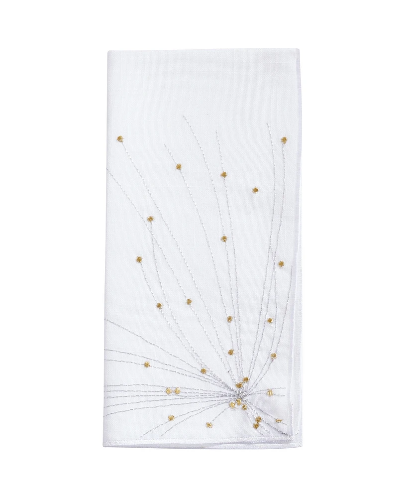 Saro Lifestyle Cascading Firework Design Napkin Set of 4, 20"x20"