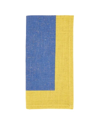 Saro Lifestyle Multicolored Band Napkin Set of 4, 20"x20"