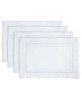 Saro Lifestyle Traditional Hemstitch Placemat Set of 12, 14"x20"