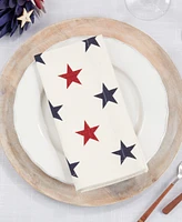 Saro Lifestyle Americana Stars Napkin Set of 4, 20"x20"