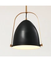 Robert Stevenson Lighting Zelda - 2-Tone Metal Ceiling Light Black and Brushed Gold