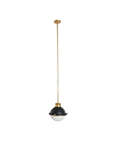 Robert Stevenson Lighting Cameron - 2-Tone Metal and Frosted Glass Ceiling