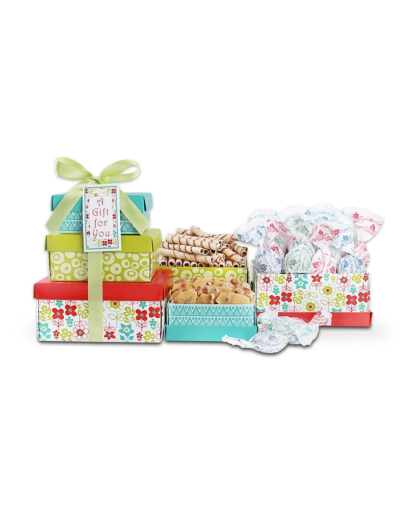 Alder Creek Gift Baskets Spring Treats Medley Gift Tower, 4 Piece