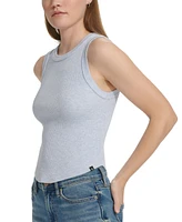 Calvin Klein Jeans Petite Ribbed Banded Crewneck Tank Top