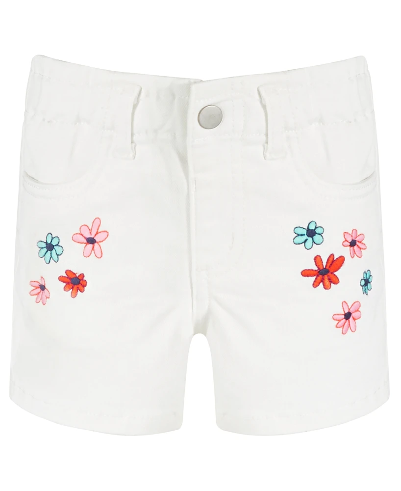 Epic Threads Toddler Girls Greenford Embroidered Flowers Paperbag Denim Shorts, Created for Macy's