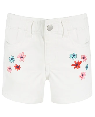 Epic Threads Toddler Girls Greenford Embroidered Flowers Paperbag Denim Shorts, Created for Macy's