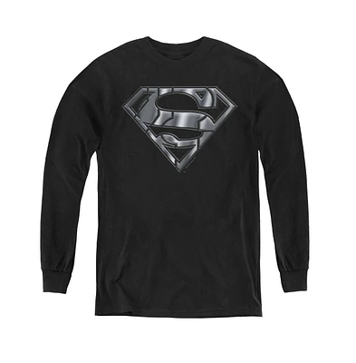 Superman Boys Youth Mech Shield Long Sleeve Sweatshirts
