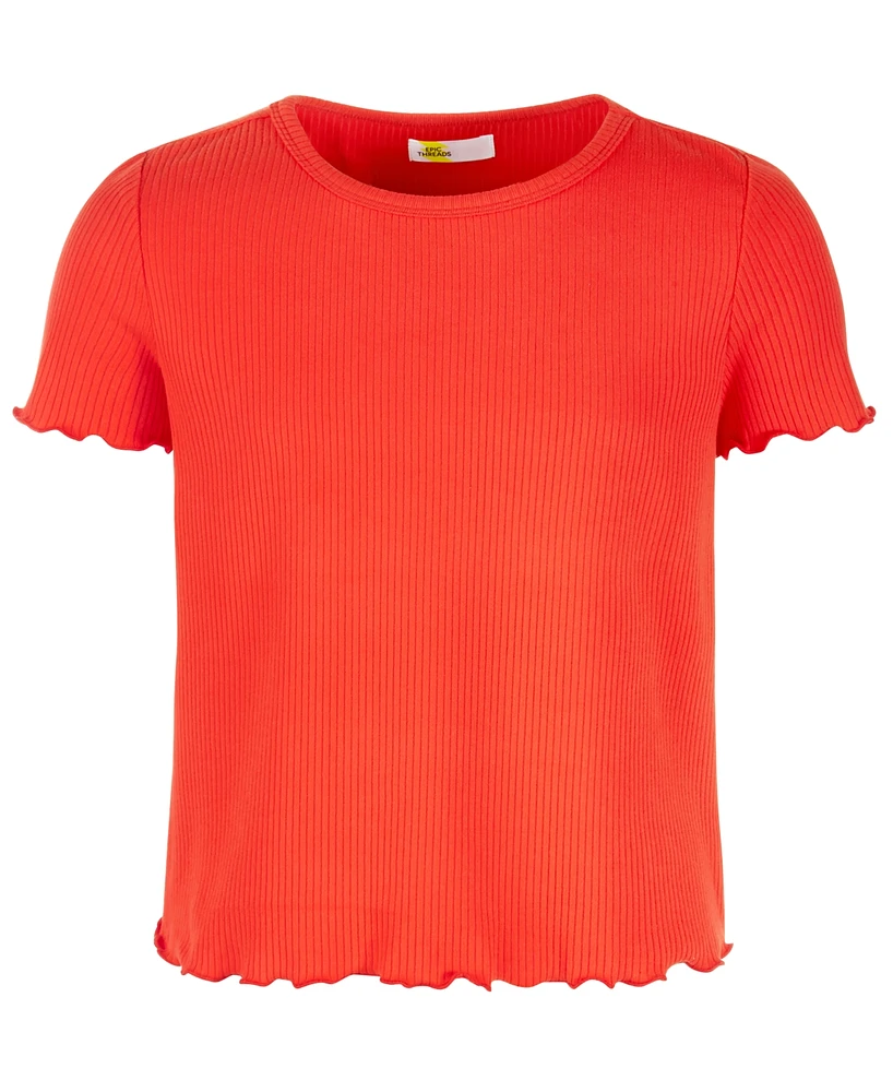 Epic Threads Girls Solid Ribbed T-Shirt, Created for Macy's