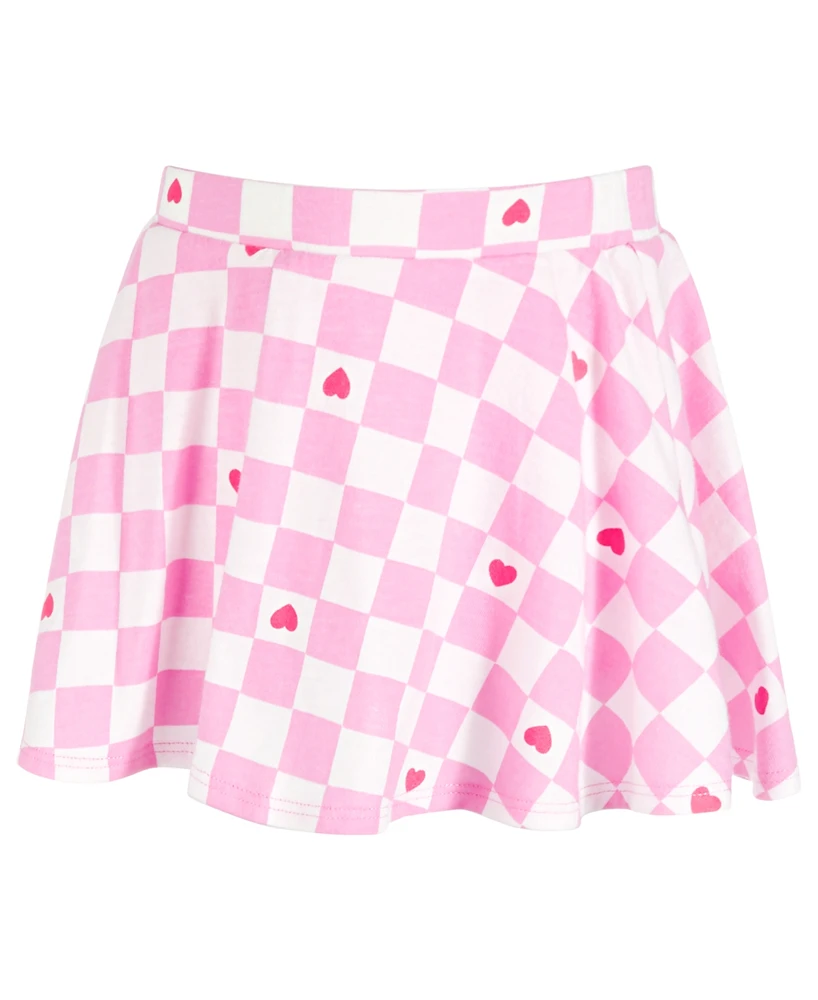 Epic Threads Toddler Girls Checker Heart Printed Skort, Created for Macy's