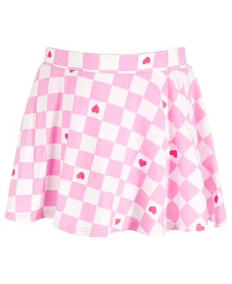 Epic Threads Toddler Girls Checker Heart Printed Skort, Created for Macy's