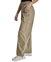 Dkny Jeans Women's Straight-Leg High-Waist Adjustable-Cuff Cargo Pants 