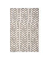 Design Imports Fridge Liner Collection Non-Adhesive, Cut to Fit, 12x24", Stone Herringbone, 6 Piece