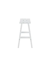 WestinTrends Outdoor Patio Adirondack Bar Height Stool Saddle Seat Chair