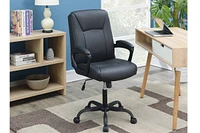 Relax Cushioned Office Chair 1 Piece Upholstered Seat Back Adjustable Chair Comfort