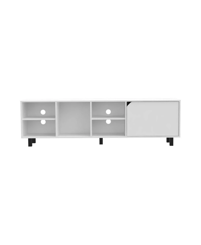 Simplie Fun Harwich 5-Shelf Tv Stand White