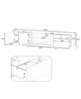 Streamdale Furniture Modern Rectangle Tv Stand for TVs Up To 80"