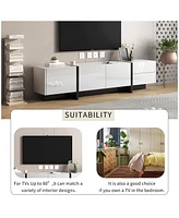 Modern Rectangle Tv Stand for TVs Up To 80"
