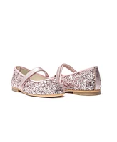 Childrenchic Girls Classic Glitter Mary Janes Rose