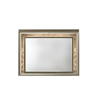 Streamdale Furniture Skylar Mirror with Led, Led & Dark Champagne