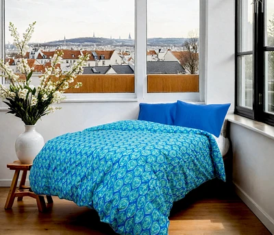 Etavonni Home Indian Block Print- Recycled Plastic/Sustainable Cotton King Size Duvet Cover Set