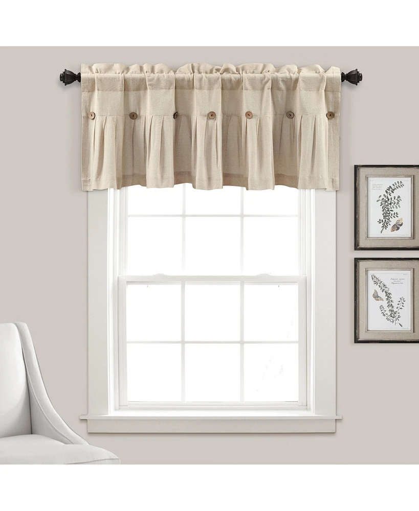 Lush Decor Linen Button Valance