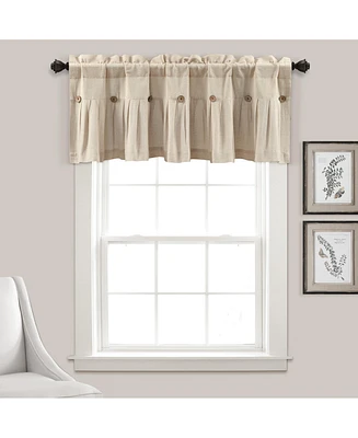 Lush Decor Linen Button Valance