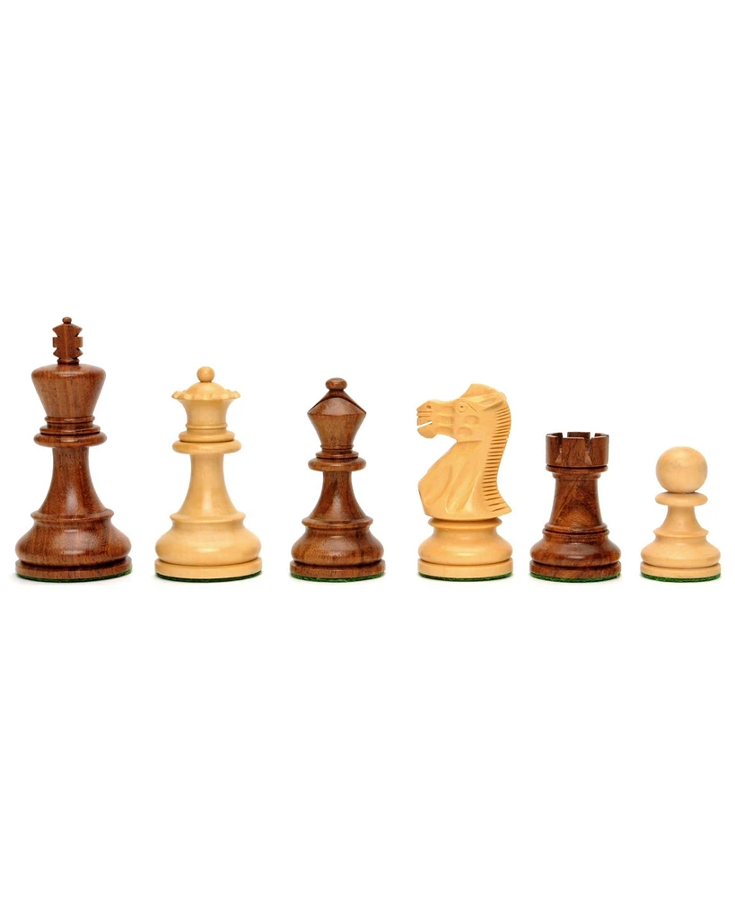 We Games Wooden English Chess Pieces, Weighted with 3.5 inch King