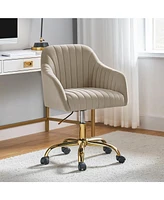 Velvet Home Office Desk Chair Height Adjustable Chair