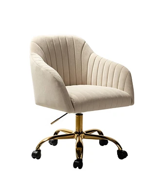 Velvet Home Office Desk Chair Height Adjustable Chair