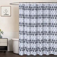 Caromio Geometric Print Fabric Shower Curtain, 70" x 72"