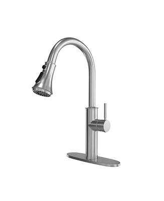 Mondawe Kitchen Sink Faucet,4 Functions Spray Head, Faucet,Four Modes Pull-Down Faucets,Swiveling Bar Faucet