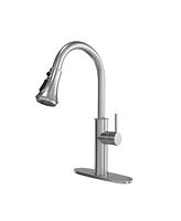 Mondawe Kitchen Sink Faucet,4 Functions Spray Head, Faucet,Four Modes Pull-Down Faucets,Swiveling Bar Faucet