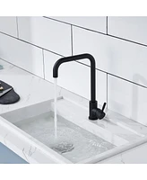 Mondawe Modern Kitchen Sink Mixer Taps, Stainless Steel 360 Degree Cold and Hot Tap, Kitchen Faucets Easy to Install