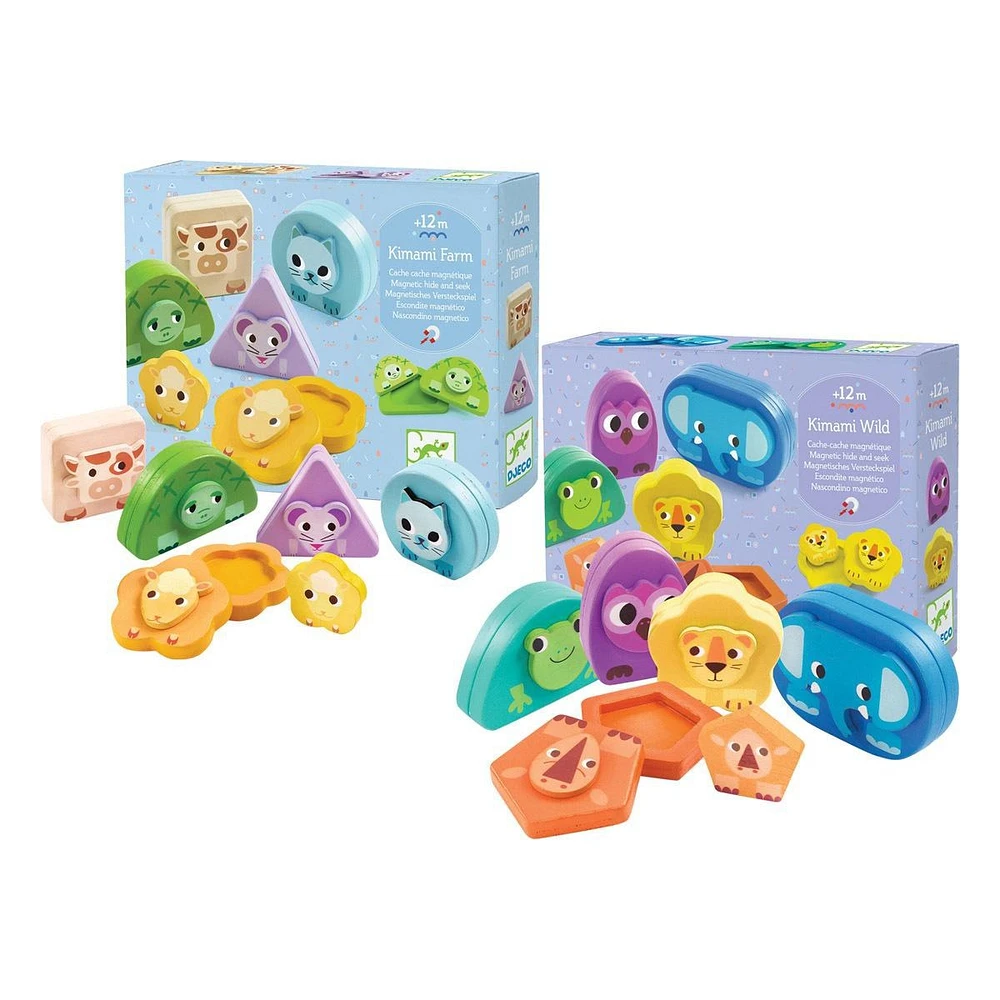 Kaplan Early Learning Djeco Magnetic Hide & Seek Animal Puzzles - Assorted pre