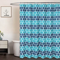 Caromio Geometric Print Fabric Shower Curtain, 70" x 72"