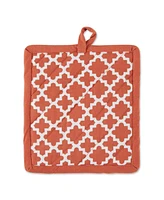 Design Imports Lattice Basics Collection Kitchen Essentials, Oven Mitt Potholder Set, Spice, 2, Piece