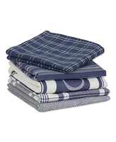 Design Imports Everyday Collection Foodie Kitchen Set, Dishtowel Dishcloth, French Blue, 5 Piece