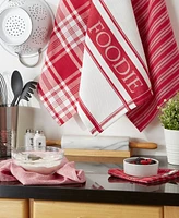 Design Imports Everyday Collection Foodie Kitchen Set, Dishtowel Dishcloth, Red, 5 Piece