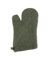 Design Imports Basic Terry Collection 100% Cotton Quilted, Oven Mitt, Artichoke, 2 Piece