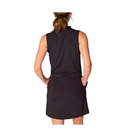 G Lifestyle Clothing Women's Sleeveless Double Ruffle Dress Black Medium