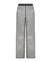 Nocturne Women's Shimmering Threaded Mesh Pants