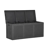 vidaXL Patio Storage Box gal Pp Rattan