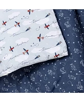 Sammy & Lou Air Travel Adventure Awaits 3 Piece Crib Bedding Set